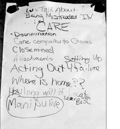 Brainstorming session, foster kids