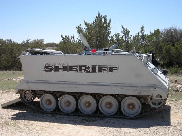 Tank for raid on children, Eldorado Texas