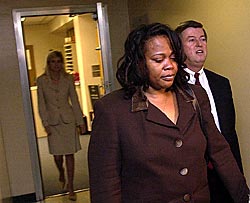 Denise Moore and lawyer Jack Crawford