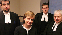 Robin Wynberg,  front, with her  legal team