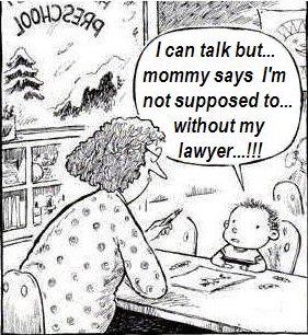 toddler keeps mum on legal advice