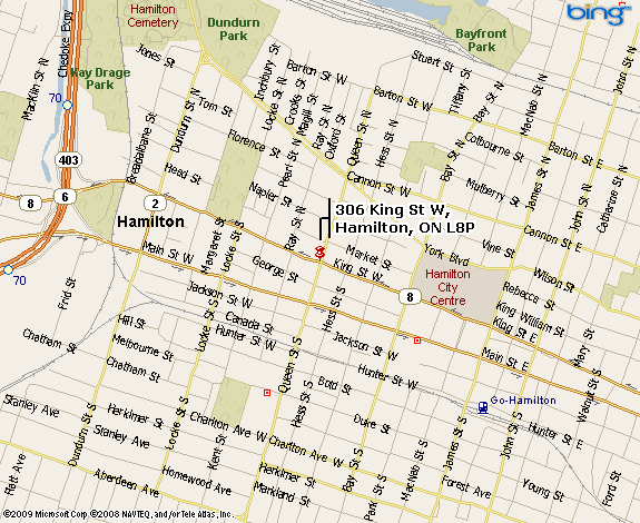 map for Casbah Lounge, Hamilton Ontario