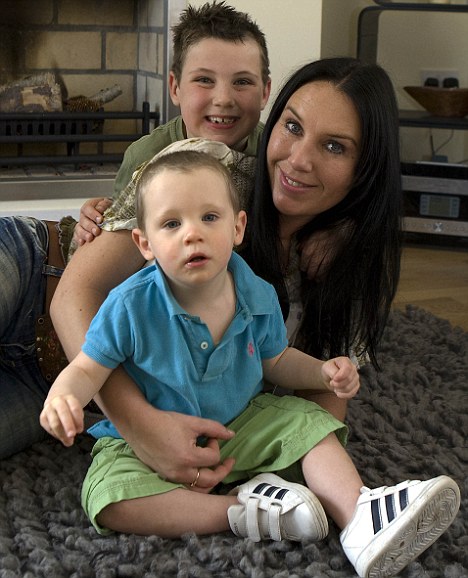 Angela Wileman and sons Lucas and Marco