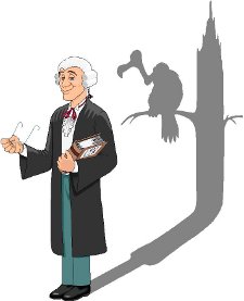 lawyer with vulture shadow