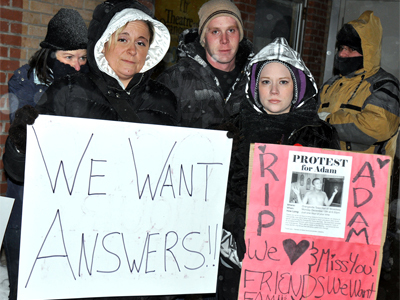 Protest over death of Adam Sprague