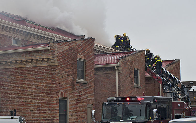 Brant CAS fire, ladder