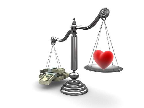 money outweighs love in the law