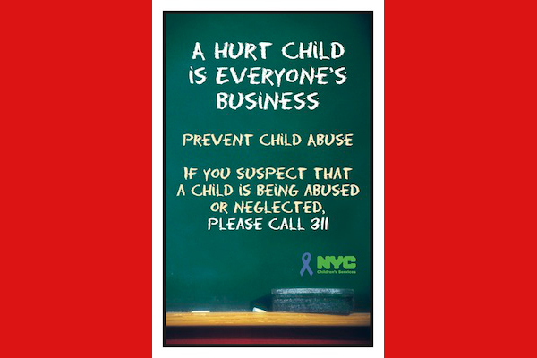 Child abuse reporting poster
