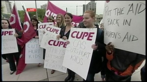 CUPE rally in Hamilton Ontario
