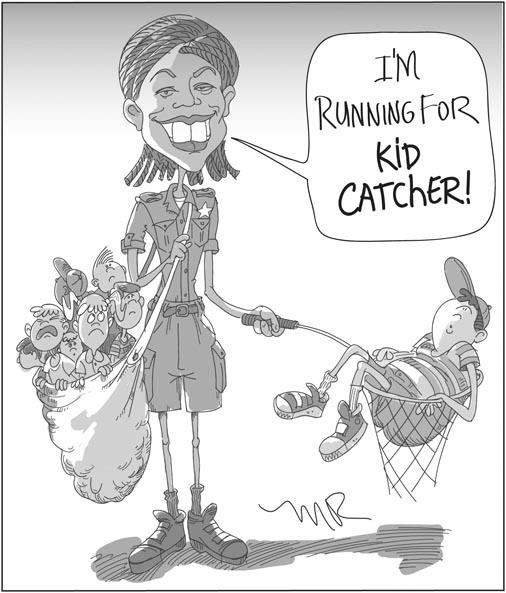 I am running for kid catcher