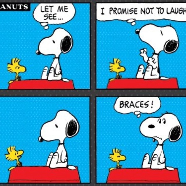 Snoopy with braces