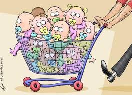 shopping cart of babies