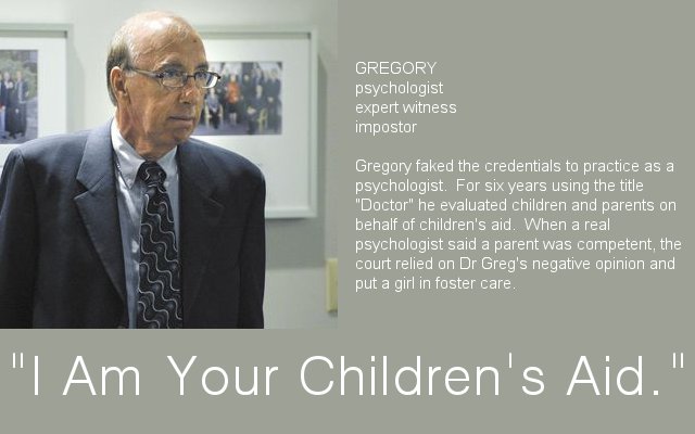 I Am Your Children's Aid, Gregory