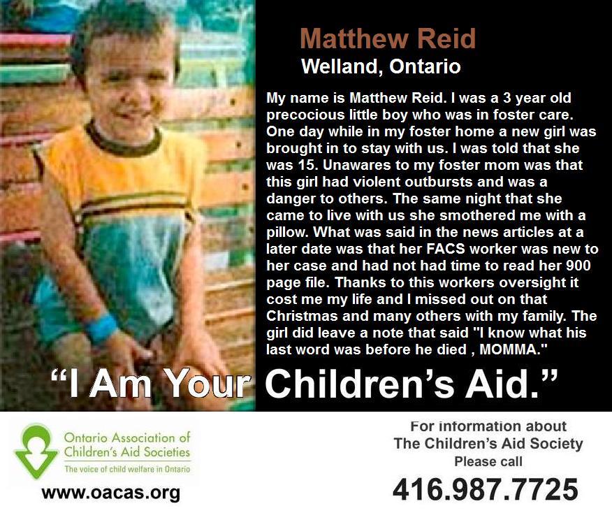 I Am Your Children's Aid, Matthew, Pat Niagara