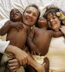 Dave	and  Juanita Alexander	of  Langley,
		  B.C.	are the proud  parents of three-year
		  old  Elias and  14-month-old Keiran.	 The
		  children were adopted from the U.S.