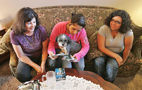 Alice Zizzo and her adopted daughters Cassondra Stephanie