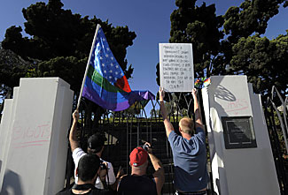 protest against Mormon church