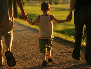 Child being removed from a home