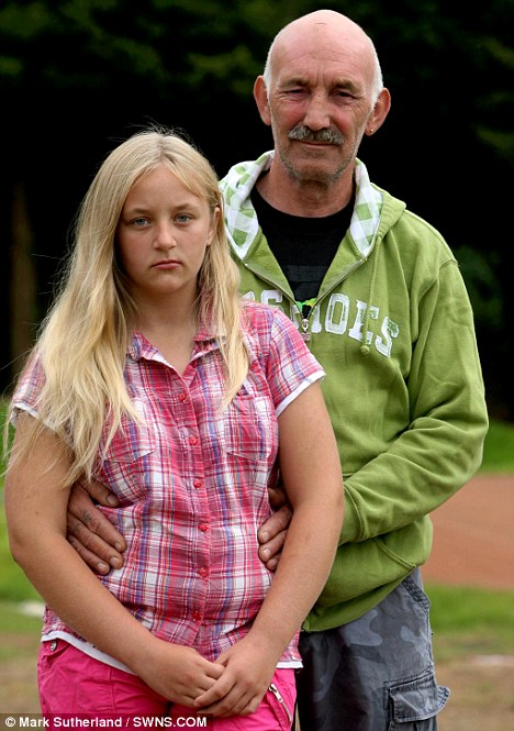 Shannon Blake with father Michael Blake