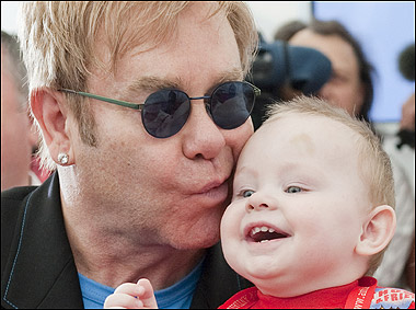 Elton John with Lev