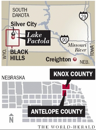 Nebraska/South Dakota Map