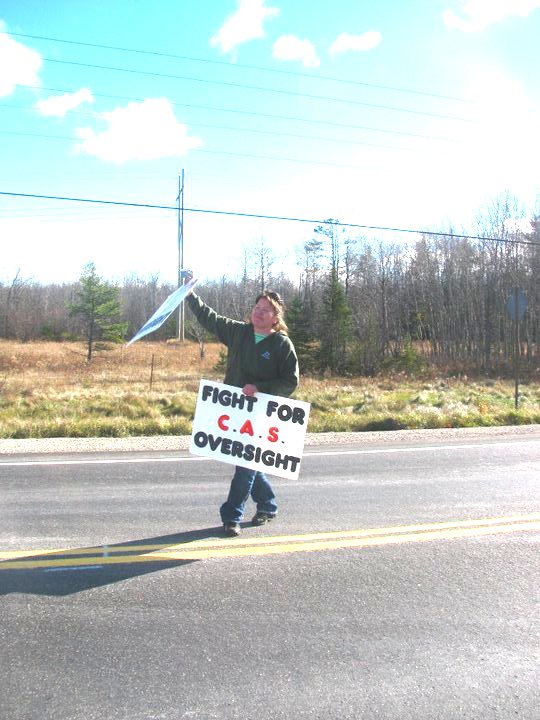 Roadblock, Birch Island Ontario, October 29, 2010