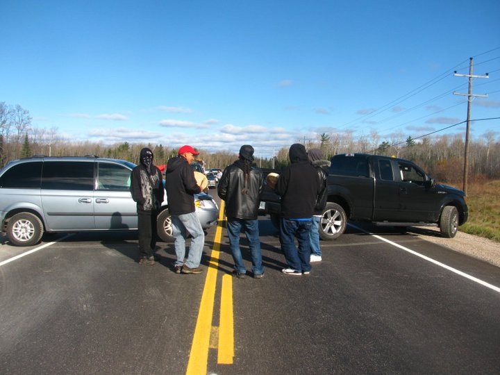 Roadblock, Birch Island Ontario, October 29, 2010