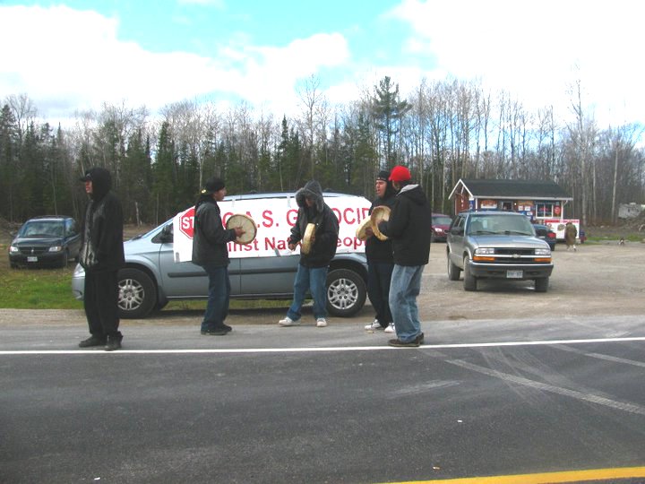 Roadblock, Birch Island Ontario, October 29, 2010