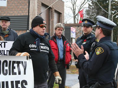 Bracebridge courthouse rally