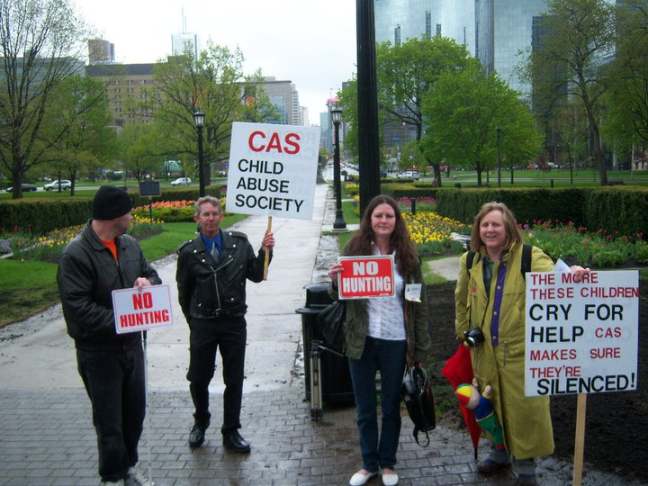 Outside the parliament