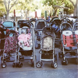 empty strollers