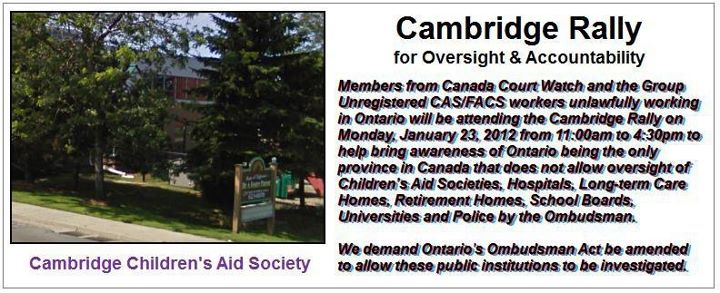 Cambridge rally announcement