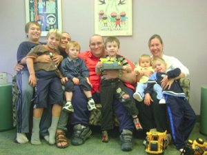 Mark MacDiarmid with family