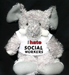 I hate social workers stuffed elephant