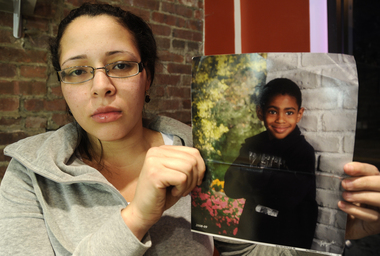 Jennifer Rodriguez with picture of Patrick Alford