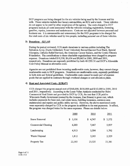 License revocation of Community Care Resources Inc, page 4