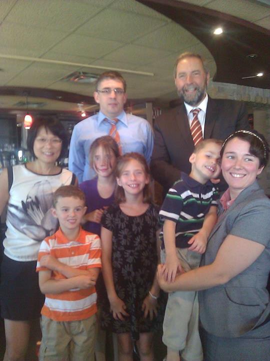 Olivia Chow, Neil Haskett, Thomas Mulcair, Tabatha Haskett