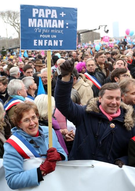 Demonstrators in Paris