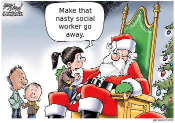Santa Claus with girl
