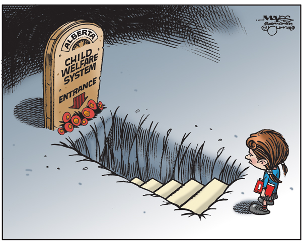 Child Welfare System entrance cartoon