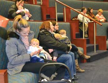 Mothers supporting Durham councillor Amy England