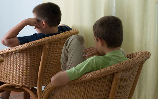 two kids sitting