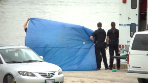 tarp covering Tina Fontaine