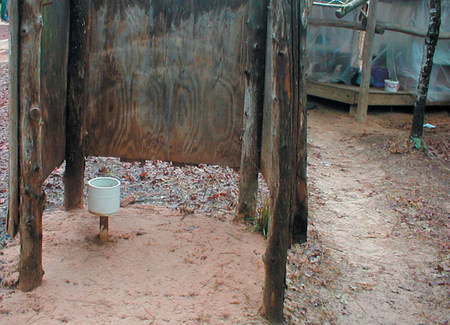 “Pee Wall” at a therapeutic camp